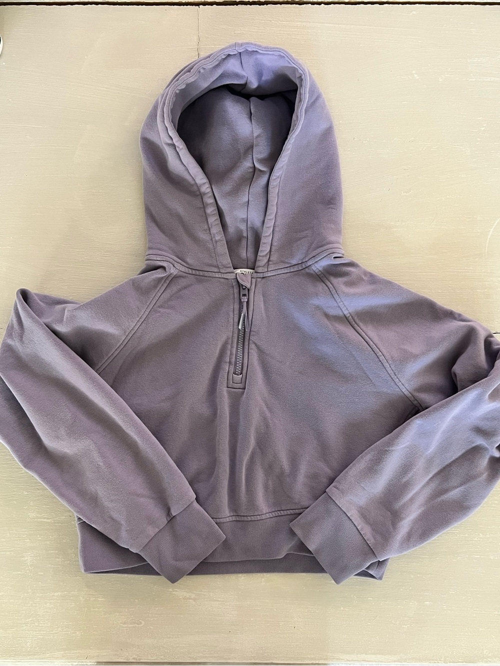 Athleta Lavender Grey Half-Zip Hoodie Jacket